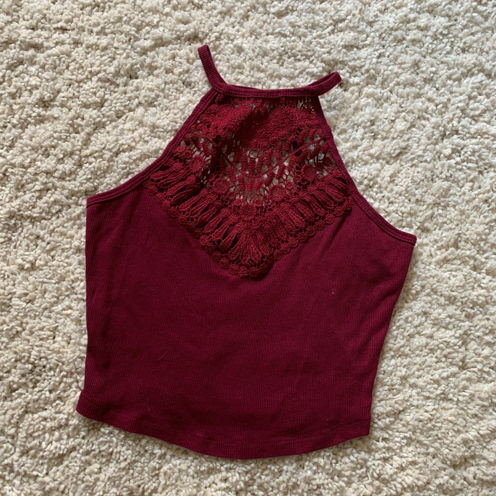 Women’s halter crochet crop top